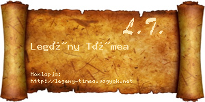 Legény Tímea névjegykártya
